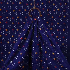 Blue - kutch tie-dye cotton bandhani fabric 14 - handcrafted