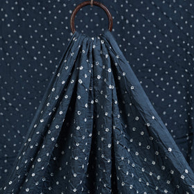 Blue Kutch Tie-Dye Cotton Bandhani Fabric