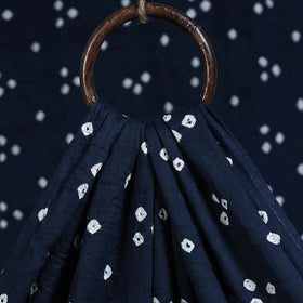 Blue - kutch tie-dye cotton bandhani fabric 17 - handcrafted