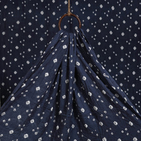 Blue - kutch tie-dye cotton bandhani fabric 26 - handcrafted