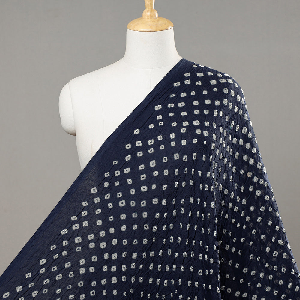 Blue - kutch tie-dye soft cotton bandhani fabric 27