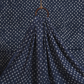 Blue - kutch tie-dye cotton bandhani fabric 28 - handcrafted