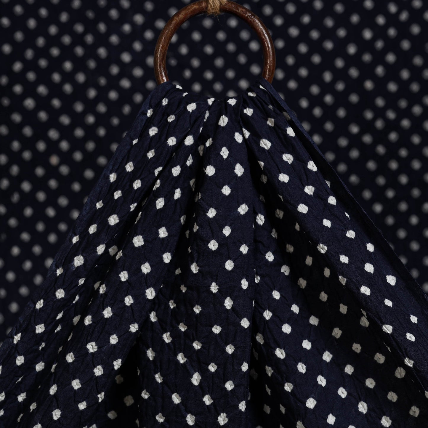 Blue - kutch tie-dye cotton bandhani fabric 29 - handcrafted