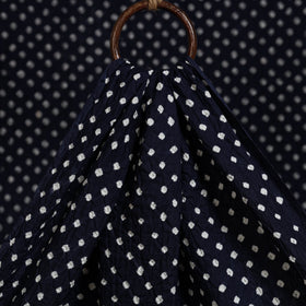 Blue - kutch tie-dye cotton bandhani fabric 29 - handcrafted