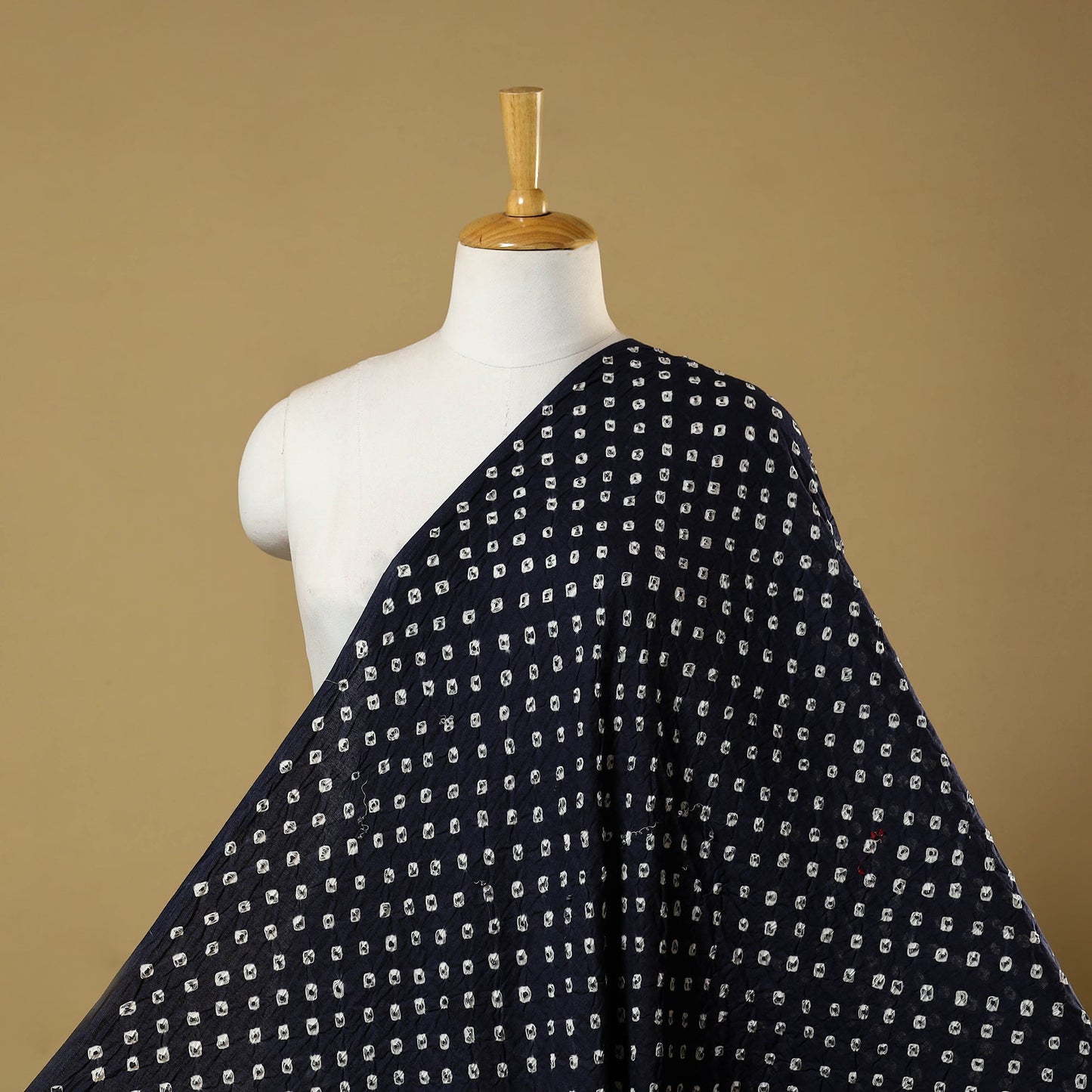 Blue - kutch tie-dye cotton bandhani fabric 29 - handcrafted