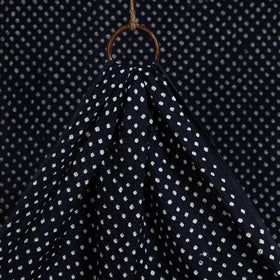 Blue - kutch tie-dye cotton bandhani fabric 29 - handcrafted