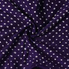  Blue Kutch Tie-Dye Cotton Bandhani Precut Fabric