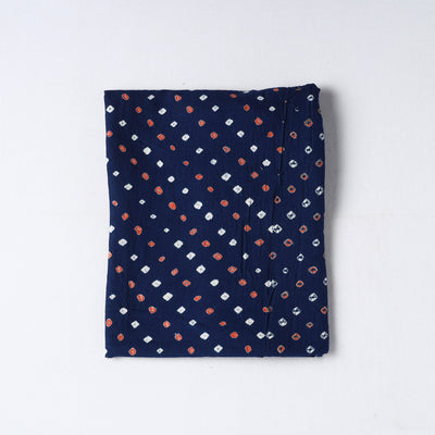  Blue Kutch Tie-Dye Cotton Bandhani Precut Fabric