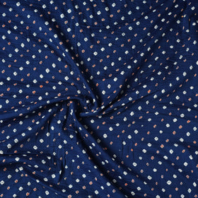  Blue Kutch Tie-Dye Cotton Bandhani Precut Fabric