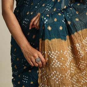Blue Kutch Tie-Dye Cotton Bandhani Saree