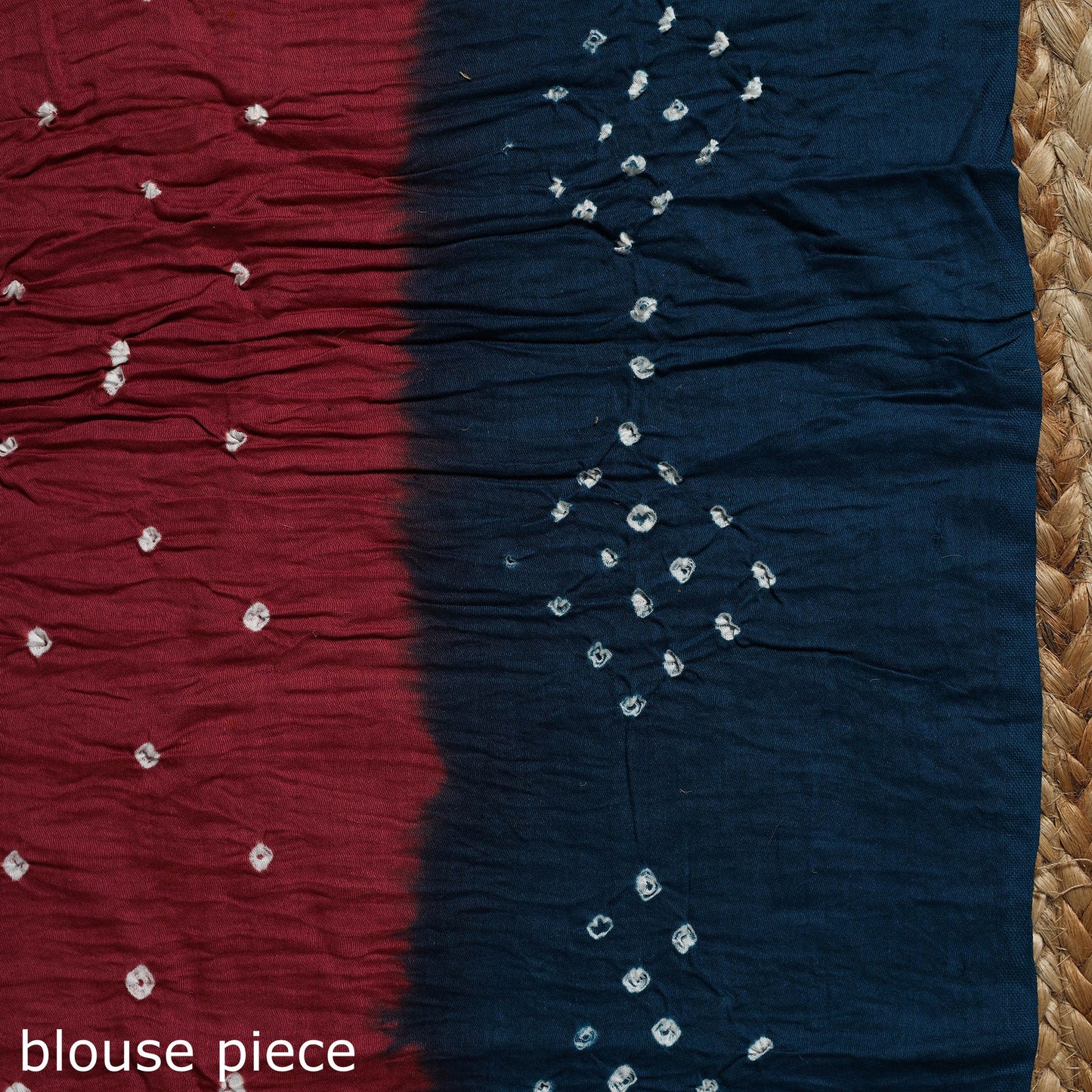 Blue - kutch tie-dye cotton bandhani saree with blouse 45