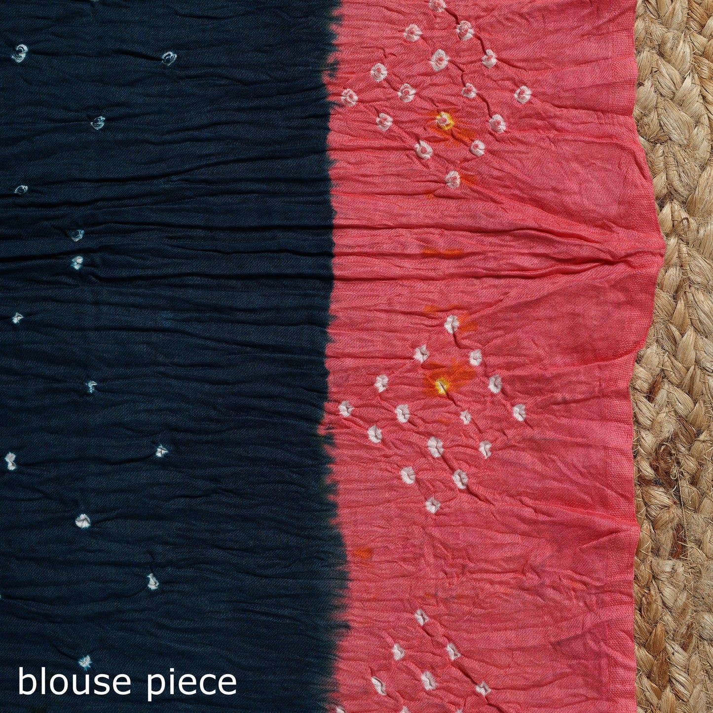 Kutch tie-dye cotton bandhani saree with blouse piece 05