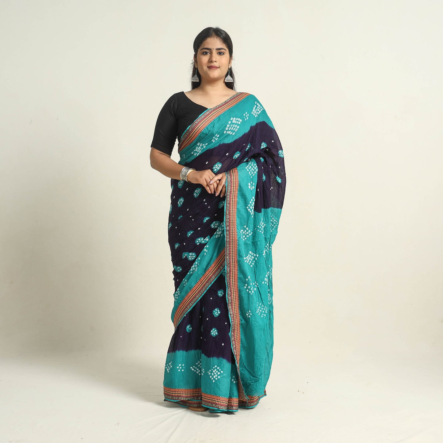  Kutch Tie-Dye Bandhani Saree 