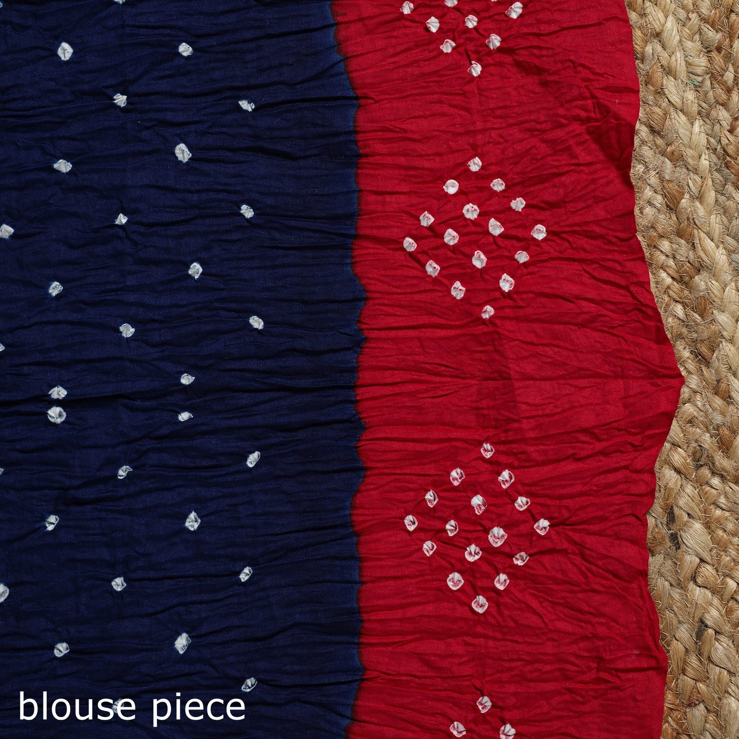 Kutch tie-dye cotton bandhani saree with blouse piece 20