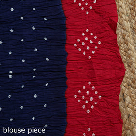 Kutch tie-dye cotton bandhani saree with blouse piece 20