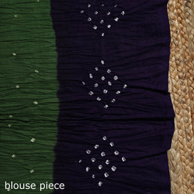 Kutch tie-dye cotton bandhani saree with blouse piece 34