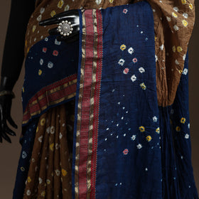 Kutch tie-dye cotton bandhani saree with blouse piece 41