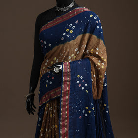 Kutch tie-dye cotton bandhani saree with blouse piece 41