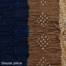 Kutch tie-dye cotton bandhani saree with blouse piece 41