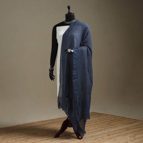 Kutch tie-dye cotton heavy bandhani dupatta 01 - handcrafted