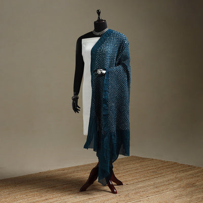 Kutch tie-dye cotton heavy bandhani dupatta 05 - handcrafted