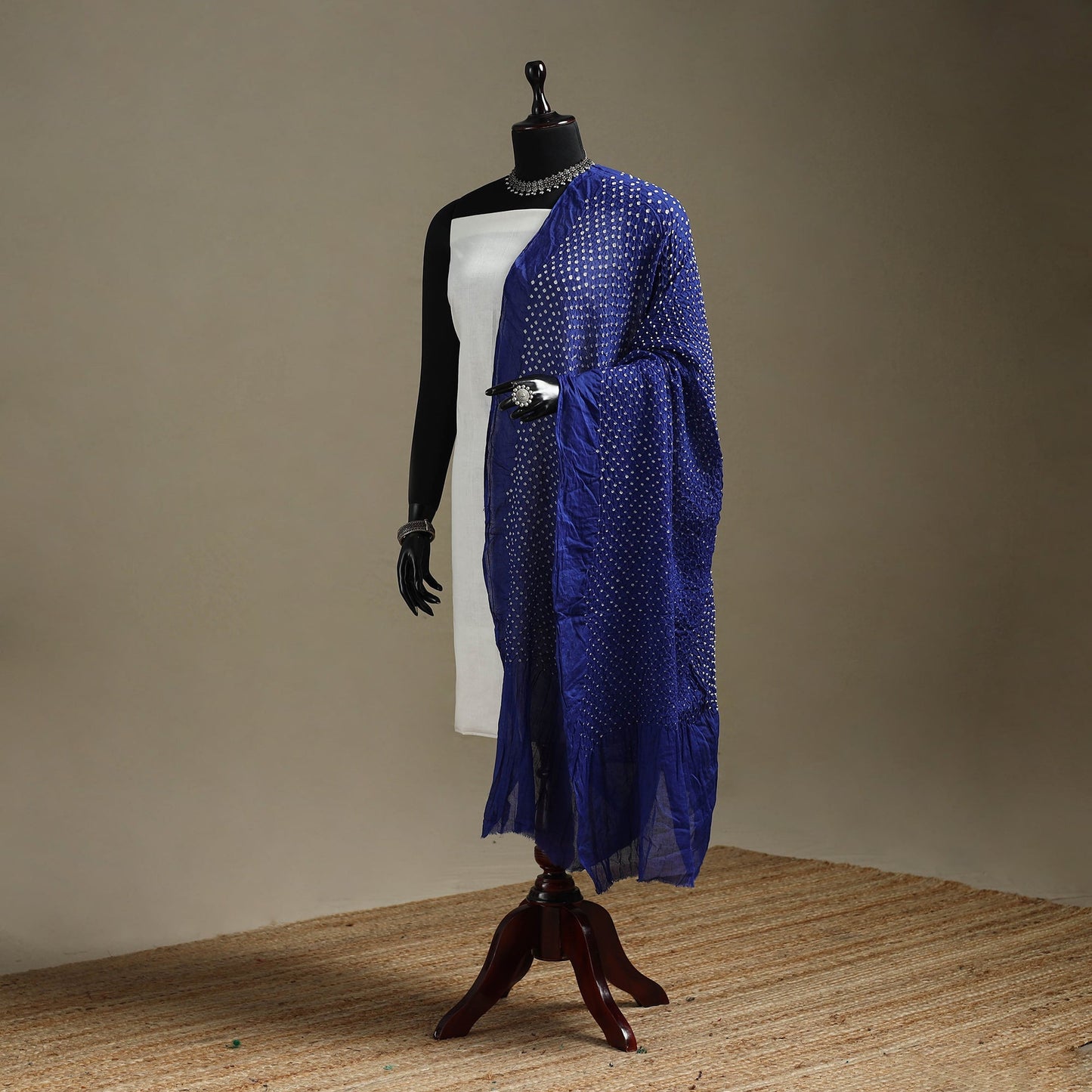 Kutch tie-dye cotton heavy bandhani dupatta 13 - handcrafted