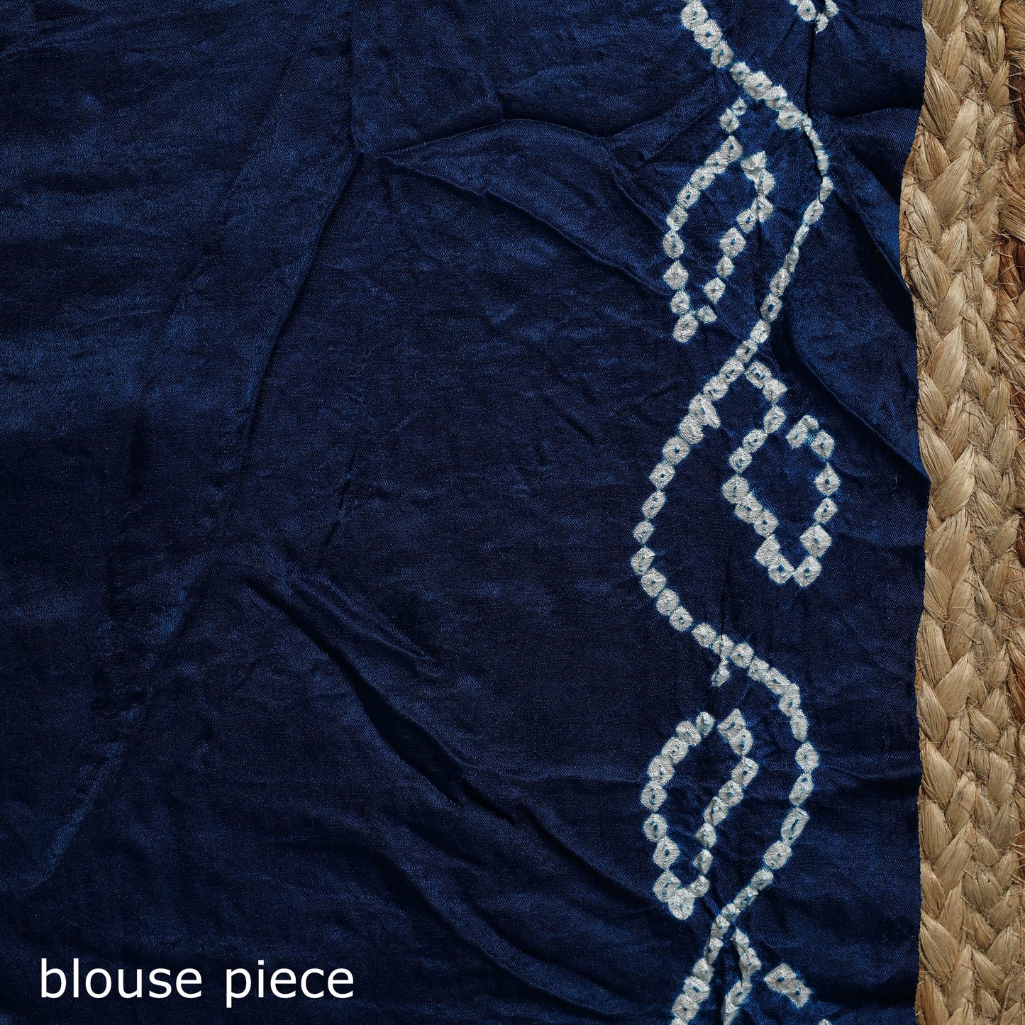 Blue - kutch tie-dye gajji silk bandhani saree with blouse