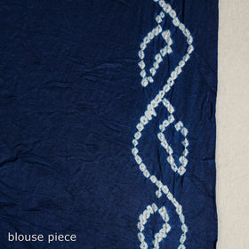 Kutch Tie-Dye Gajji Silk Bandhani Saree with Blouse Piece