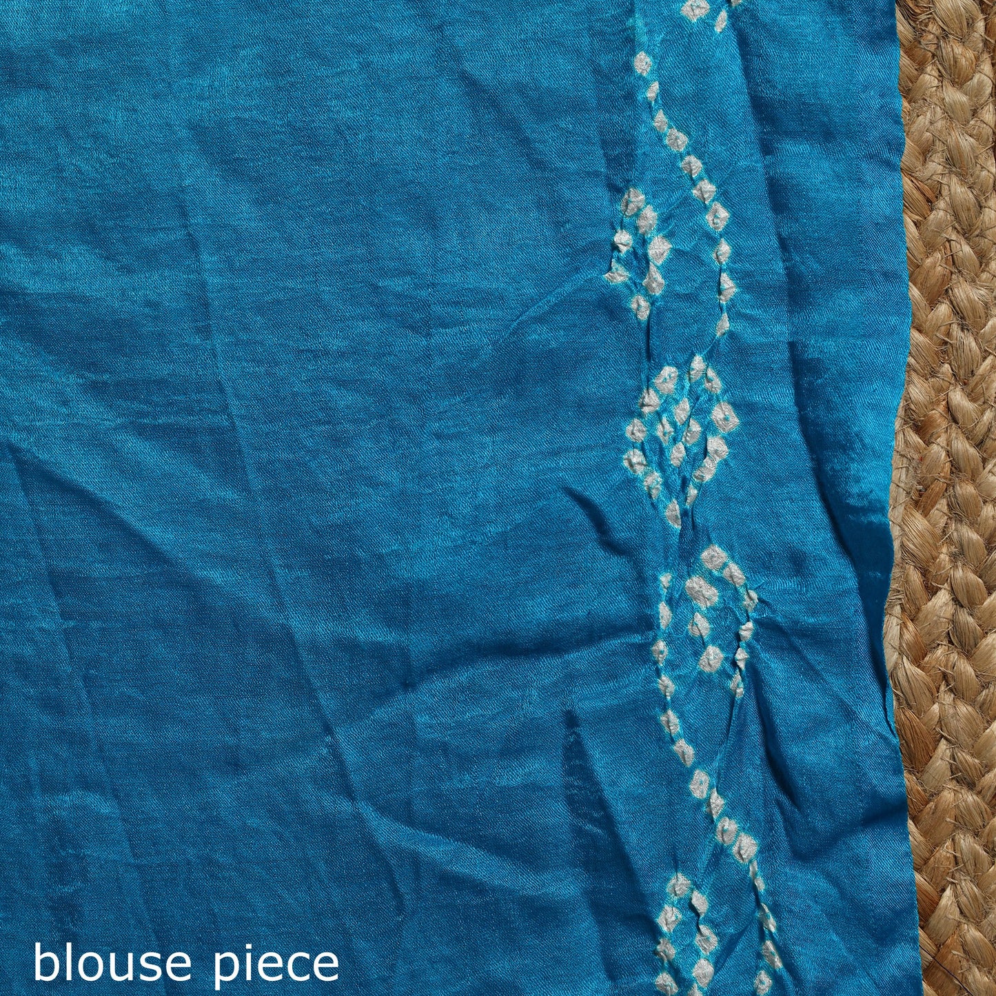 Blue - kutch tie-dye gajji silk bandhani saree with blouse