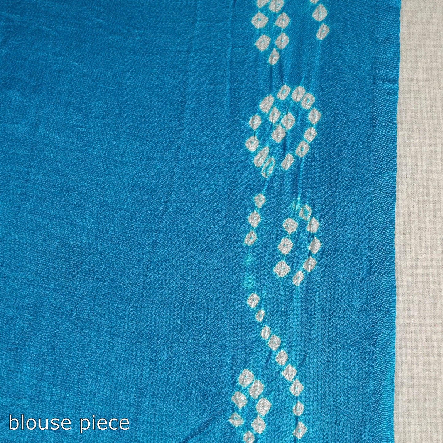 Blue - Kutch Tie-Dye Gajji Silk Bandhani Saree with Blouse Piece 16