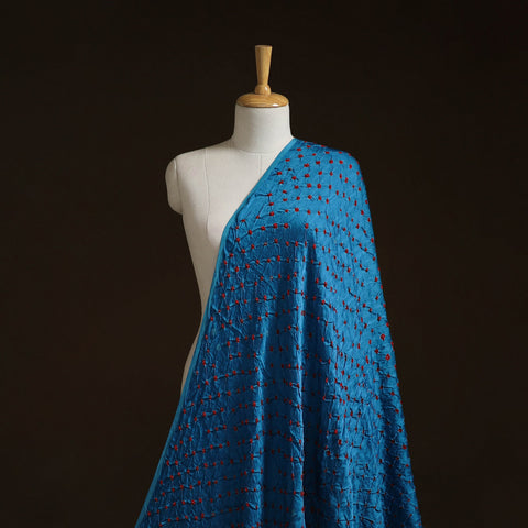 Kutch tie-dye modal silk bandhani fabric 01 - handcrafted