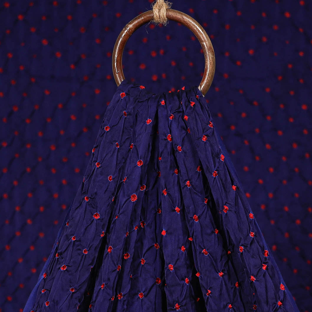Kutch tie-dye modal silk bandhani fabric 12 - handcrafted