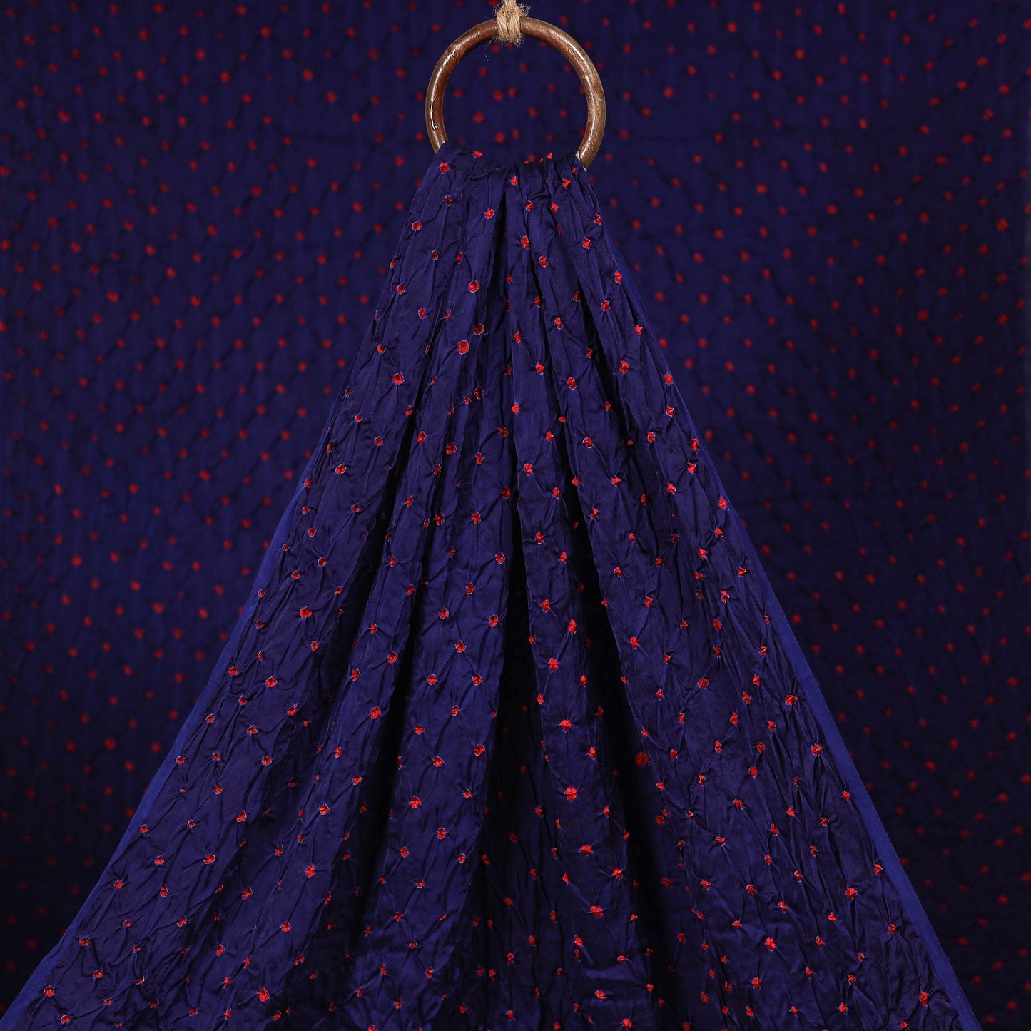 Kutch tie-dye modal silk bandhani fabric 12 - handcrafted