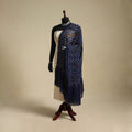 Blue - kutch tie-dye mul cotton bandhani dupatta 27