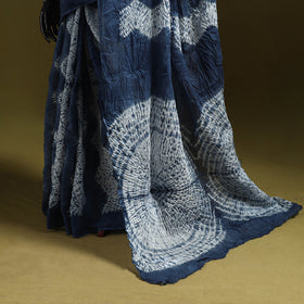 Kutch tie-dye pure cotton shibori saree 30 - handcrafted