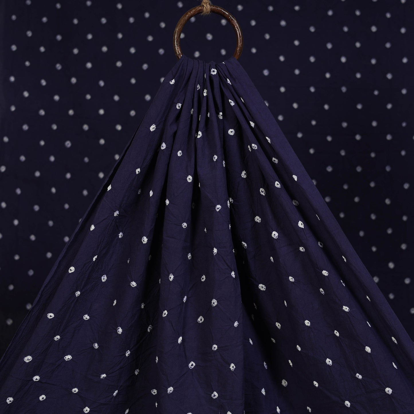 Kutch tie-dye pure mul cotton bandhani fabric 07