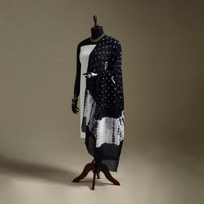 Kutch tie-dye mul cotton shibori bandhani dupatta 29