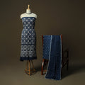 Kutch tie-dye satin cotton bandhani 3pc unstitched dress