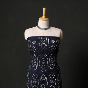 Kutch tie-dye satin cotton bandhani 3pc unstitched dress