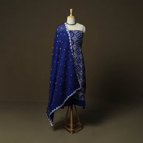 Kutch tie-dye satin cotton bandhani 3pc unstitched dress