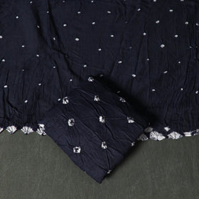 Kutch tie-dye satin cotton bandhani 3pc unstitched dress