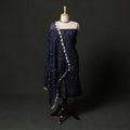 Kutch tie-dye satin cotton bandhani 3pc unstitched dress