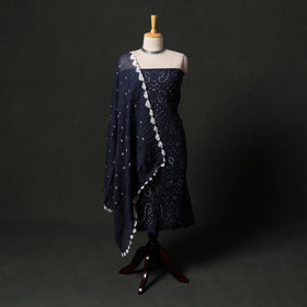 Kutch tie-dye satin cotton bandhani 3pc unstitched dress