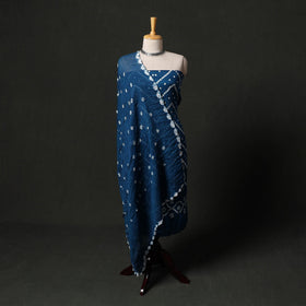 Kutch tie-dye satin cotton bandhani 3pc unstitched dress