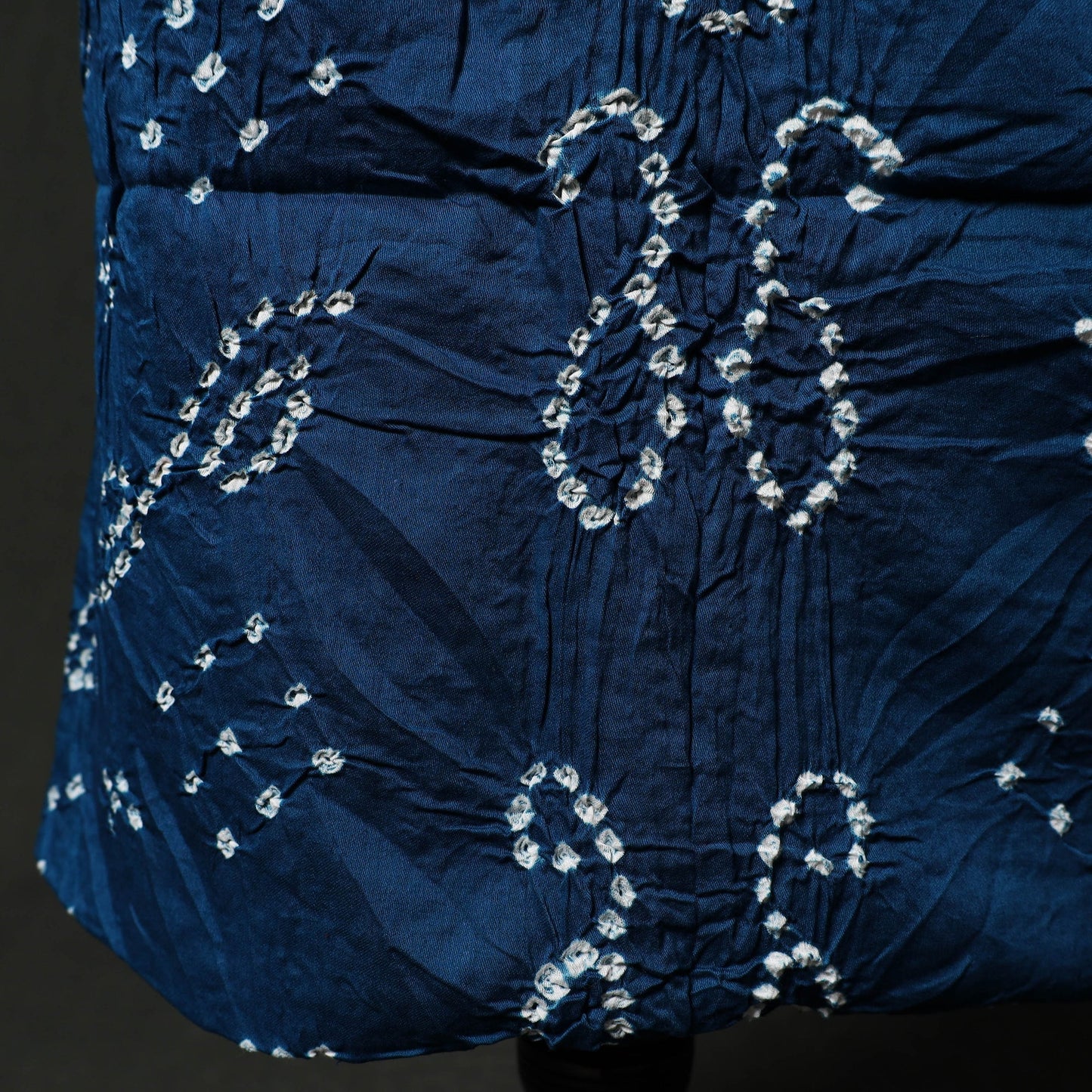 Kutch tie-dye satin cotton bandhani 3pc unstitched dress