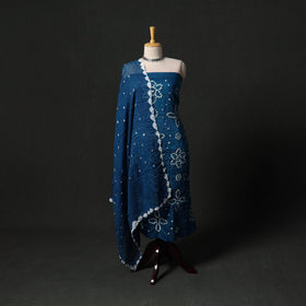 Kutch tie-dye satin cotton bandhani 3pc unstitched dress