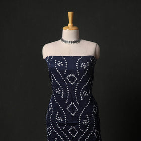 Kutch tie-dye satin cotton bandhani 3pc unstitched dress