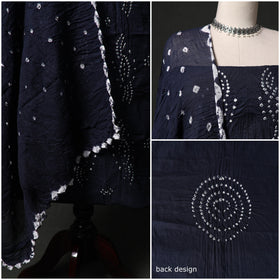 Kutch tie-dye satin cotton bandhani 3pc unstitched dress