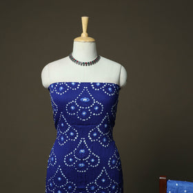 Kutch tie-dye satin cotton bandhani 3pc unstitched dress