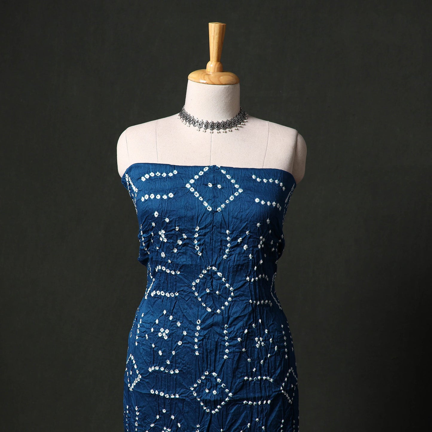 Kutch tie-dye satin cotton bandhani 3pc unstitched dress